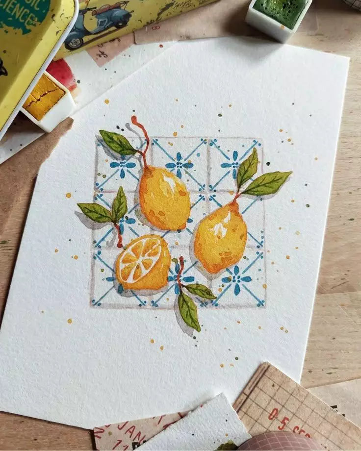 Mains qui peignent à l'aquarelle — Lumielle Art